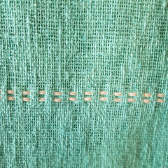 Light Blue Raw Cotton Throw with White Tassels | 125×195cm