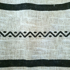 Black and Natural Cotton Throw with Black or Natural Tassels | 125×195cm