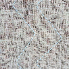 Peach Cotton Throw with Zigzag Stitch Design and Natural Tassels | 125×195cm