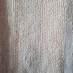 Light Grey Raw Cotton Throw Blanket with White Stitch Detail | Soft & Breathable 145×200cm Cotton Blanket for Home or Travel