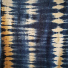Navy & White Canvas Tie-Dye Throw with White Tassels | 138×215cm Handcrafted Cotton Canvas Blanket for Sofa & Bed