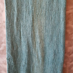 Soft Baby Blue Woven Cotton Throw with Natural Tassels and Wooden Beads | 130×200cm