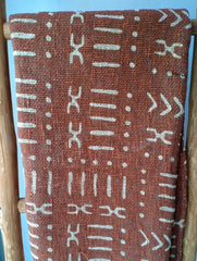 Natural Cotton Throw with Abstract Motif and Beaded Tassels | 145×216cm