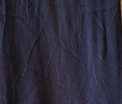 Navy Cotton Linen Throw with White Hem | 145×200cm Soft & Breathable Blanket for Sofa, Bed, and Travel
