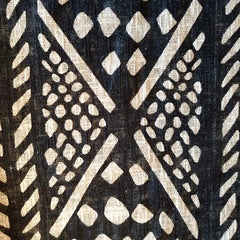 Black & Natural Abstract Pattern Cotton Throw with Tassels or Pompons | 125×195cm