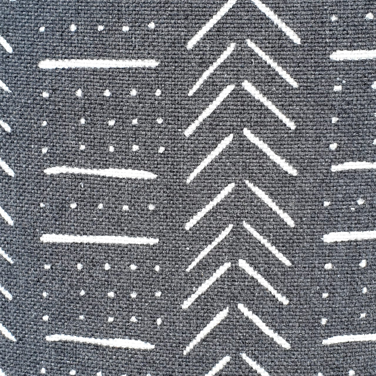 Black Cotton Throw with Arrow Pattern and Natural Fringe | 145×216cm