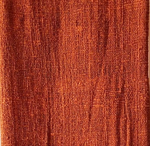 Brick Red Raw Cotton Throw with Natural Beaded Tassels | 127×210cm Soft & Cozy Cotton Blanket for Sofa & Bed