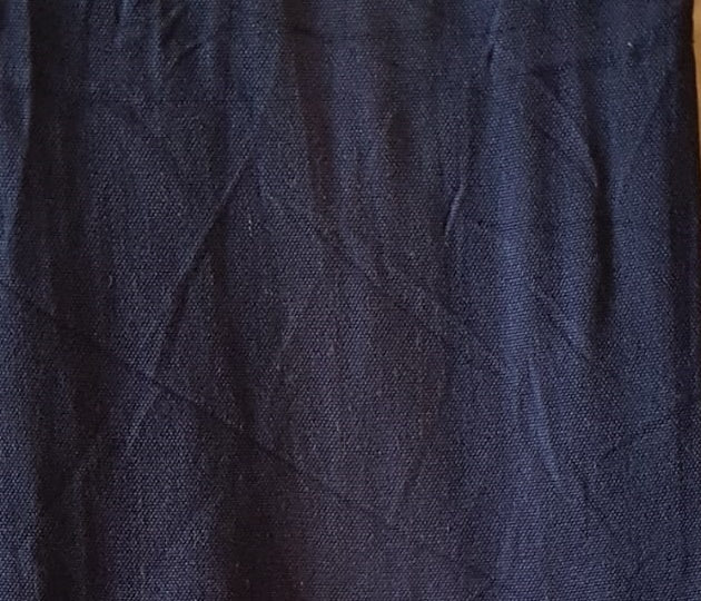 Navy Cotton Linen Throw with White Hem | 145×200cm Soft & Breathable Blanket for Sofa, Bed, and Travel
